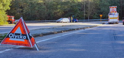 Mindre trafikolycka i korsning