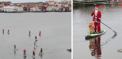 Tomtar paddlade vid Klädesholmen