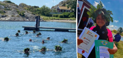 Avslutning för små och stora simmare