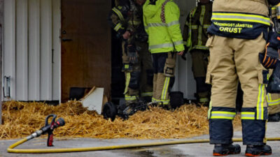 Brand i förråd till radhus