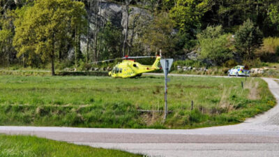 Barn påkörd - Avförd med ambulanshelikopter "Allvarligt skadad"