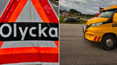 Två bilar i krock utanför Svanesund
