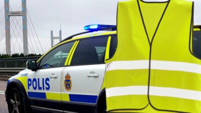 Larm om aktivister på Tjörnbron - Var arbetare i varselvästar