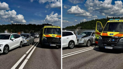 Trafikolycka på Källösundsbron - Två personer sjukhus