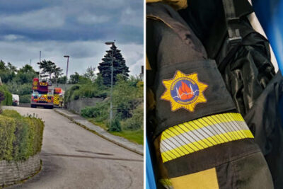 Larm om brand i garage i Rönnäng