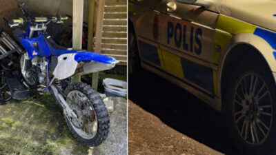Motocross stals på gårdsplan