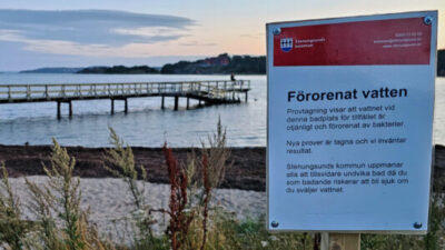 Otjänligt vatten vid Nösnäs - Avrådan från bad