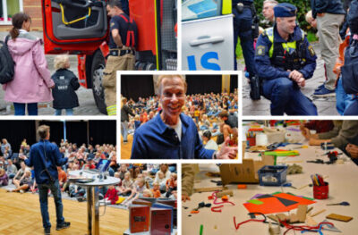 Barnlördag med Johan Anderblad - fordon och blåljus drog fullt hus på Fregatten