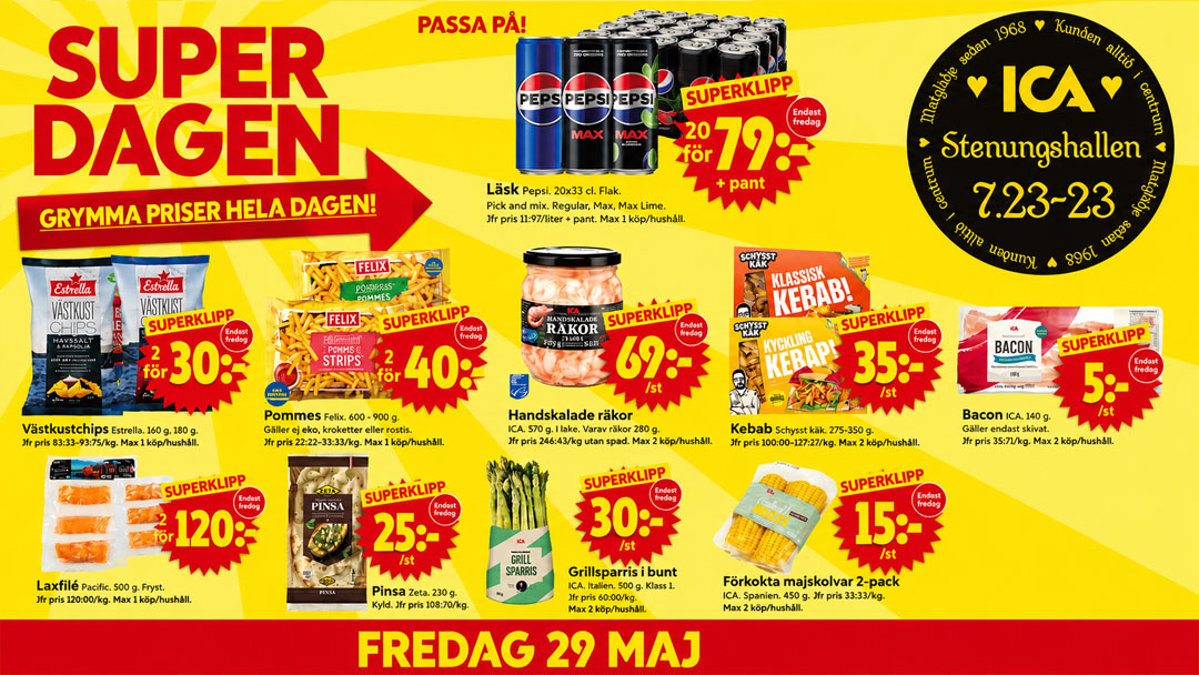 ICA Stenungshallen – Klippdagen 29 Maj