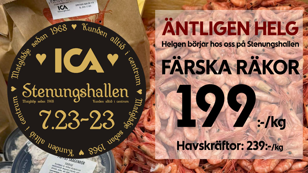 ICA Stenungshallen – Färska räkor 199:-/kg